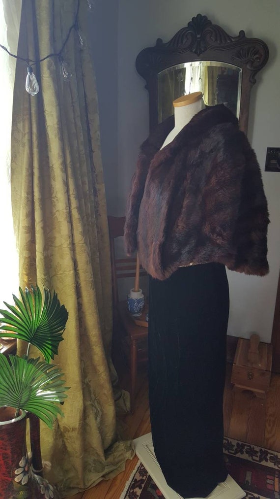 Vintage Mink Capelet, 50s Fur Bridal Cape, Vintag… - image 6