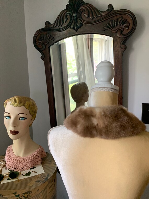 Vintage Blonde Mink Fur Collar, Vintage Fur Colla… - image 3