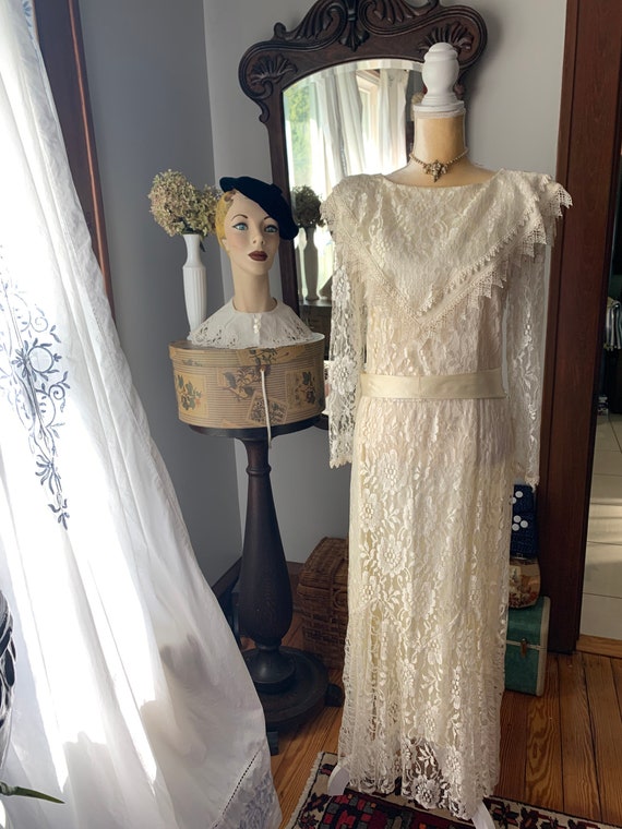 Vintage Jessica McClintock Gunnies Wedding Dress,… - image 10