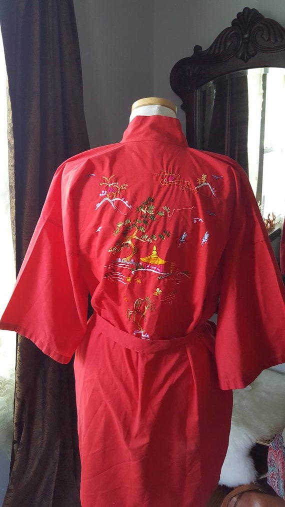 Vintage Embroidered Kimono, Vintage Asian Kimono,… - image 1