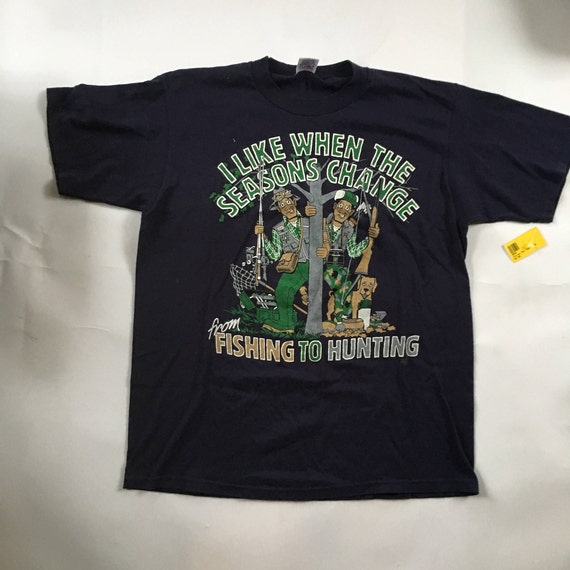 Cartoon Hunting and Fishing shirt - image 1