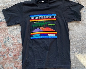 Vintage Besticktes Guatamala T-Shirt
