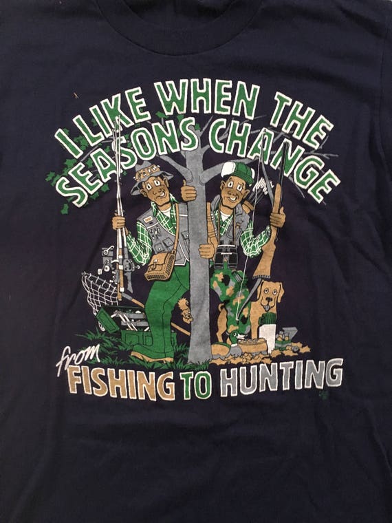 Cartoon Hunting and Fishing shirt - image 2