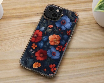 美しい花の花柄 iPhone 15 TPU ケース、iPhone 14 13 12 Mini ケース 11 12 15 Pro Max SE X XR XS Max 7 8 Plus iPhone カバー用電話ケース