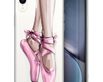 Ballerina:iPhoneケース IPhone Clear Case, Ballerina iPhone 15 14 13 12 11 SE Plus