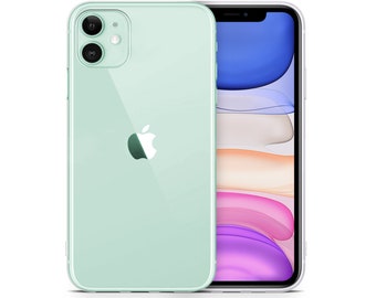 Transparent iPhone 15 Plus Case, Crystal Clear iPhone 15 Pro Max Cases, Clear TPU Protective Phone Cover, iPhone 14 13 12 11 XR Xs SE Casing