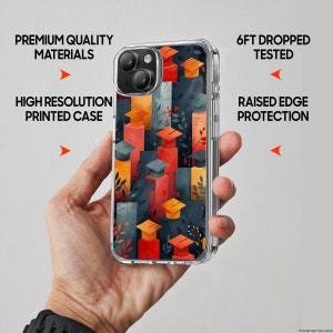 IPhone Clear Case, Graduation Pattern iPhone 15 14 13 12 11 Plus Pro ...