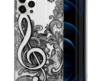 Custodia trasparente per iPhone, custodia in TPU Music Dolly per iPhone 16 15 14 13 12 11 Plus Pro Max Mini, custodia per Samsung Galaxy S21 S22 Ultra, custodia premium per iPhone