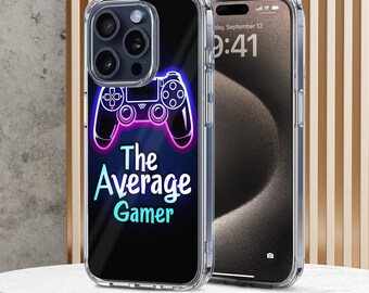 Duidelijk iPhone-hoesje, The Average Gamer iPhone 15 14 13 12 11 Plus Pro Max TPU-hoesje, Samsung Galaxy S20 S21 S22 Ultra-hoesje, iPhone-hoesje gamers