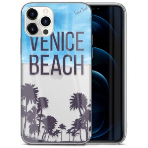 iPhone Clear Case, iPhone 15 14 13 12 Pro Max mini 11 Pro Max Xsmax Xs Xr X 10 8 Plus 8+ Samsung S20 Plus Protective Cover , Venice Beach