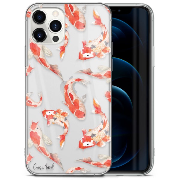 iPhone Clear Case, iPhone 15 14 13 12 Pro Max 11 Pro Max Xsmax Xs Xr X 10 8 Plus Case Samsung S20 Protective Cover Cases, Koi Fish