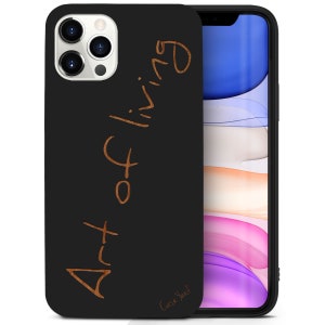 Coque en bois pour iPhone, Art Of Living, iPhone 16 15 14 13 12 11 Pro Max Plus, coque en bois noire pour iPhone X XR SE, citations positives