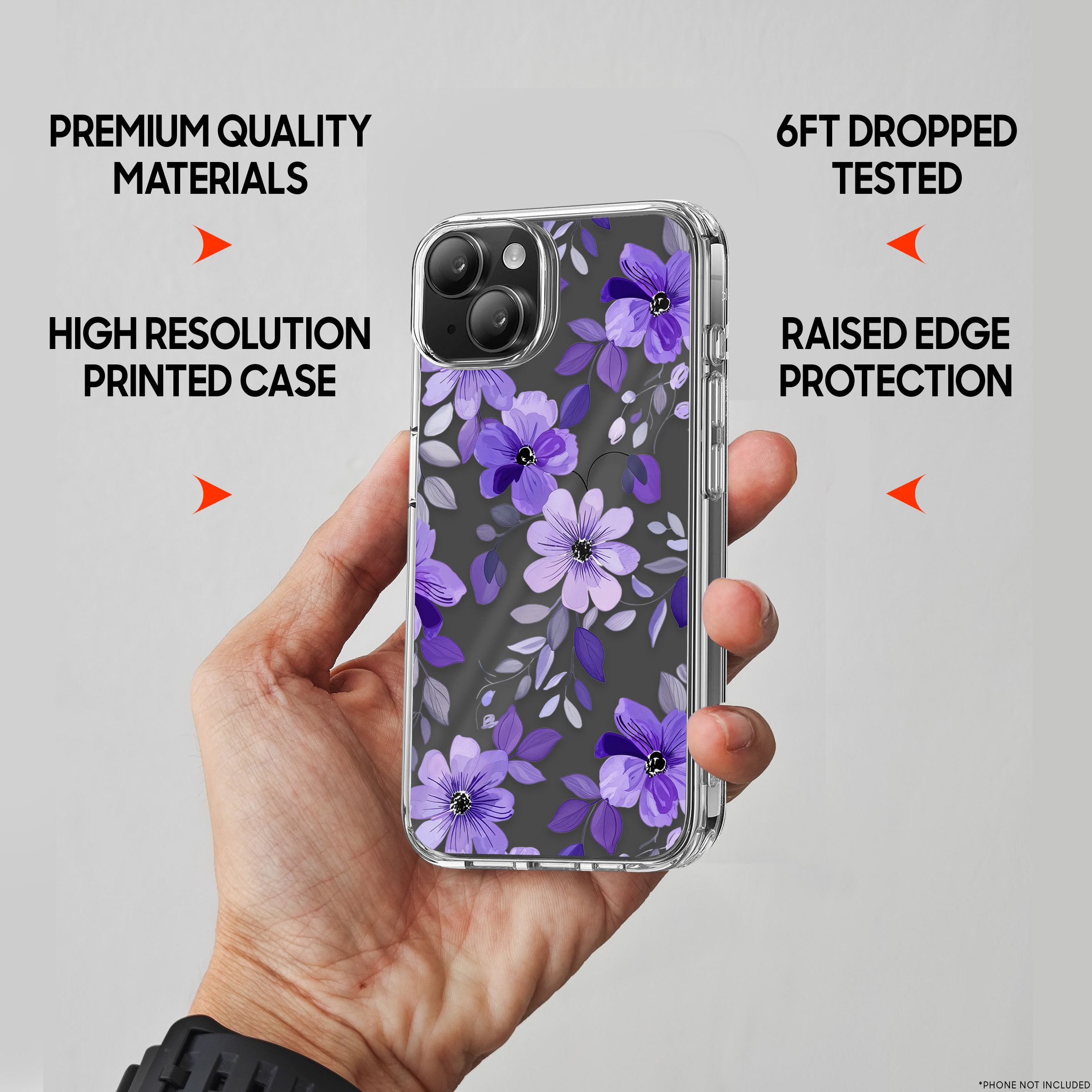 LUXVEER IPhone 11 Case With Tempered Glass Screen Protector,Floral Flower Pattern On Soft Clear TPU Cover For Girls Women,Slim Fit Protective Phone