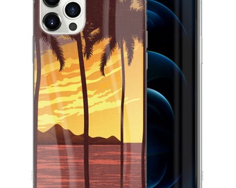 iPhone Klar Hülle, Hawaiianische iPhone 16 15 14 13 12 11 SE Plus Pro Max Mini TPU Hülle, Samsung Galaxy S21 S22 Ultra Hülle, Premium iPhone Hülle
