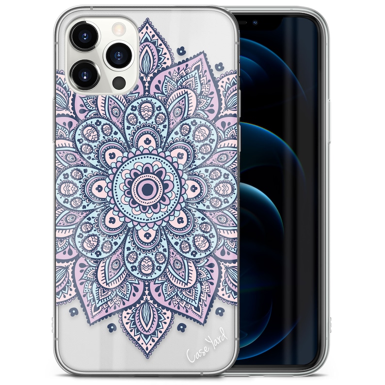 iPhone Clear Case,  iPhone 12 11 Pro Max Xsmax Xs Xr X 10 8 Plus 8+ Case, Samsung S10 S 10 Plus Edge S9 S8 Protective Cover , Dakota Mandala 