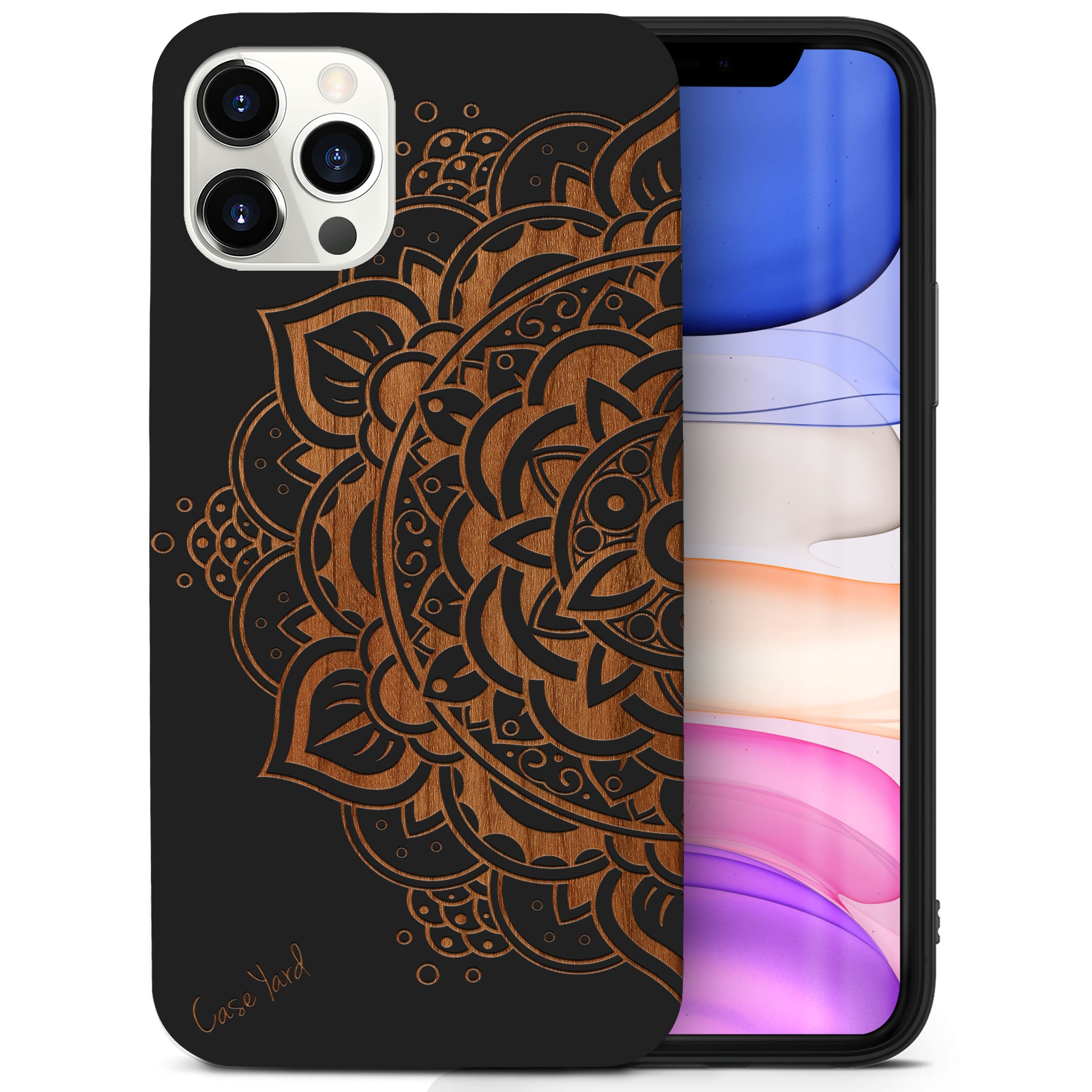 Custodia Artigianale iPhone 14 Pro Max Bewood Legno Resina Orange