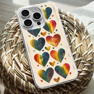iPhone Clear Case, Pride Month Rainbow iPhone 15 14 13 12 11 Plus Pro Max TPU Case, Samsung Galaxy S21 S22 Ultra Case, Premium iPhone Casing