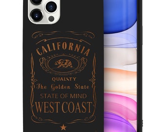 iPhone Wood Case, West Coast Design iPhone 15 14 13 12 11 Pro Max Plus Case, iPhone X XR XS Wood Case, Premium Protective iPhone Wood Casing
