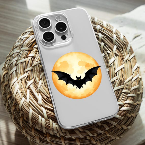 Custodia per iPhone 15 Plus Elegante modello di Halloween con