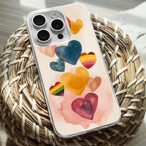 iPhone Clear Case, Pride Month Rainbow iPhone 15 14 13 12 11 Plus Pro Max TPU Case, Samsung Galaxy S21 S22 Ultra Case, Premium iPhone Casing