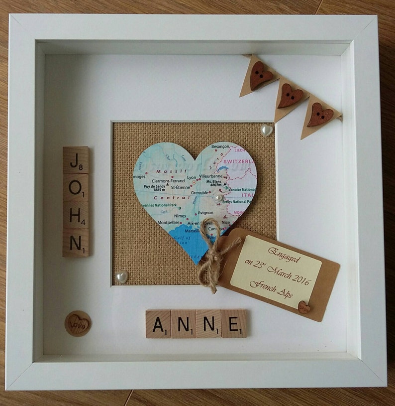 Mr /& Mrs Heart Map Engagement location Marriage,New Home location Picture Personalised Wedding location gift Wall Art