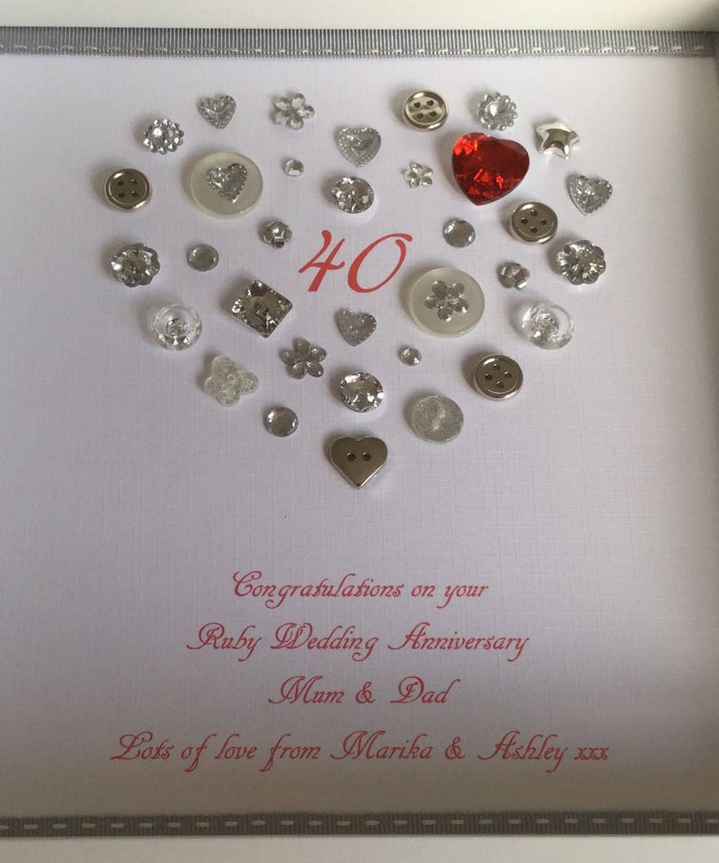 ruby wedding gifts mum and dad