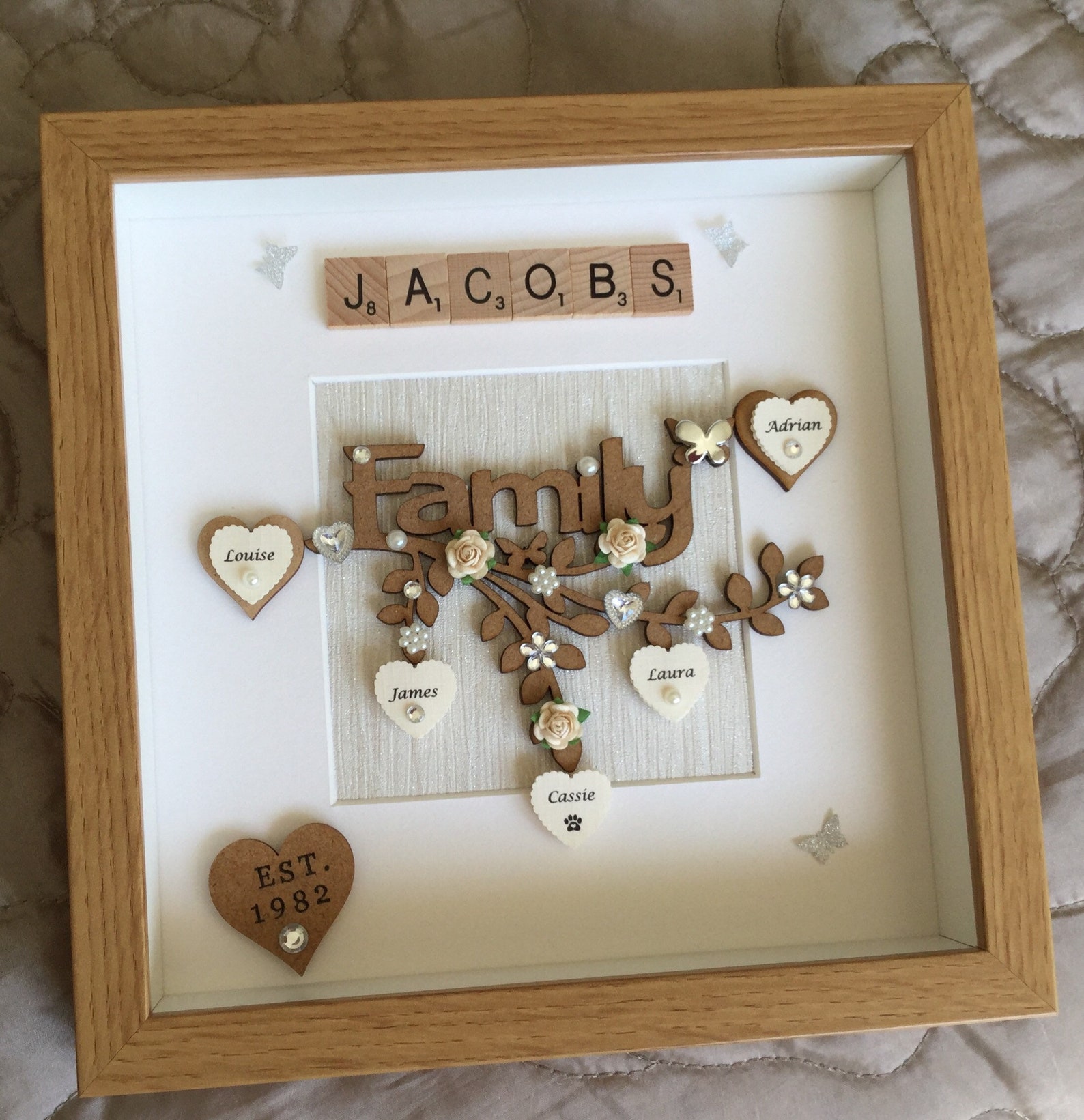 Family tree gift Christmas gift Wooden Family branch Etsy