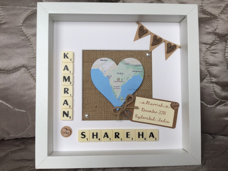 Personalised Scrabble Letter Box Frame Picture