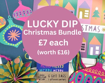 END OF LINE Christmas Lucky Dip Bundle, Card and decoration selection