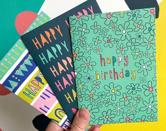 Card Multibuy, 3 colourful cards of your choice, Anna Treliving Cards