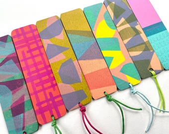 END OF LINE Hand printed wooden bookmarks, Anna Treliving Super Seconds Bookmark
