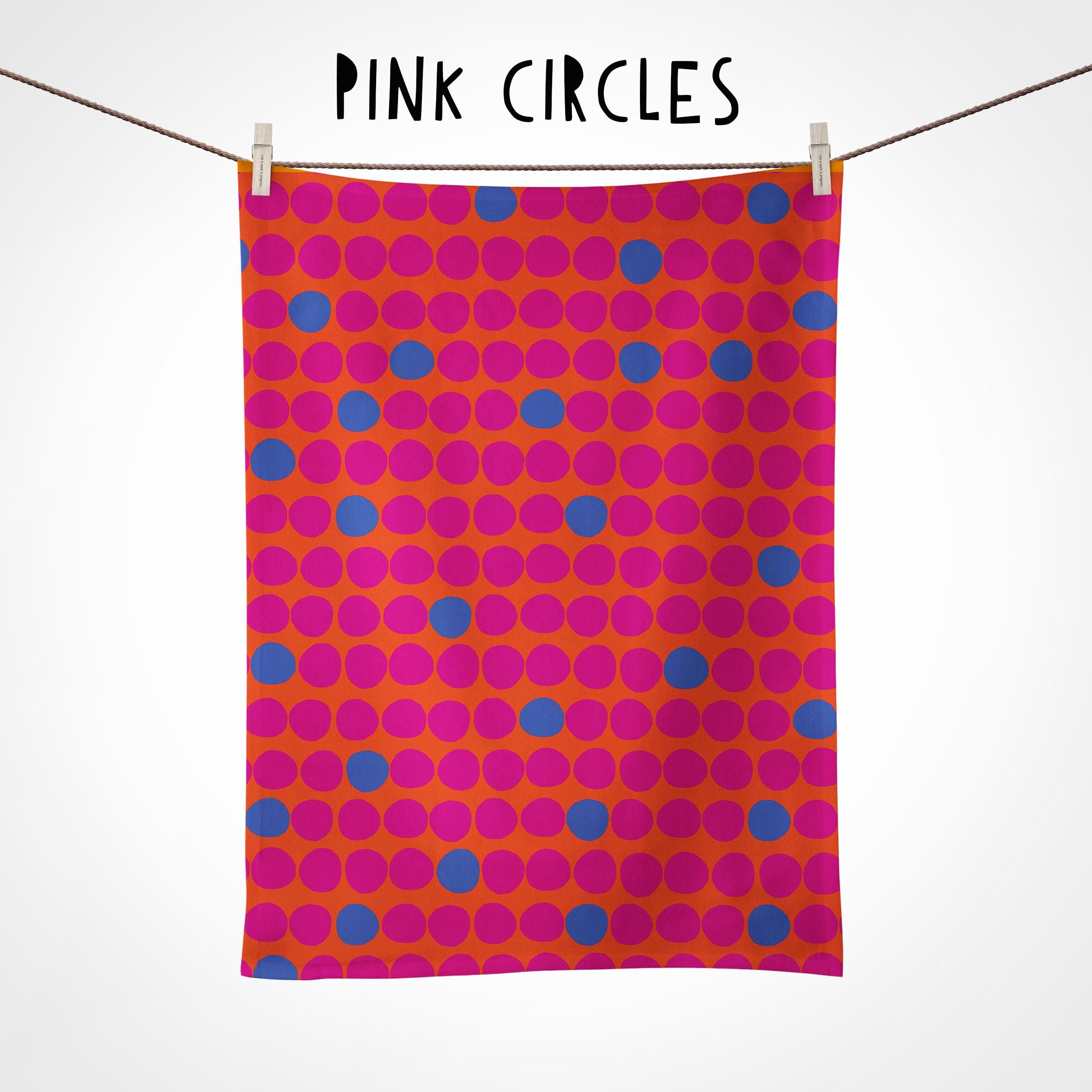 Set of 2 Mix and Match Colourful Tea Towels, Contemporary Patterned ...