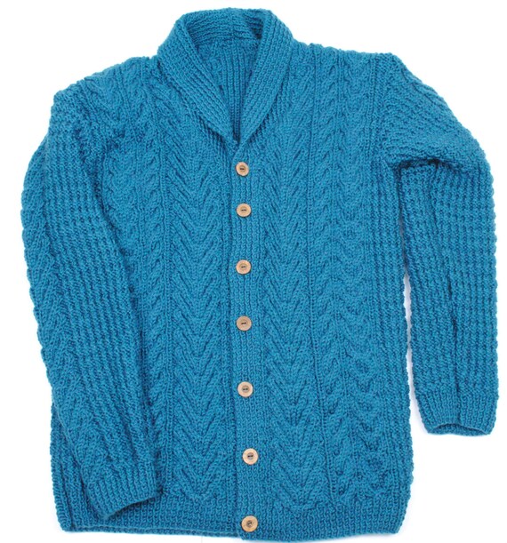 Teal coloured shop cardigan