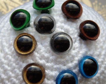 10 mm safety eyes multi color, safety eyes mix of 5 colors, safety eyes for doll making, safety eyes craft material, eyes for amigurumi