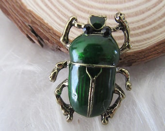 Broche coléoptère vert, broche coléoptère, broche insecte, bijou insecte, coléoptère vert, cadeau pour les amoureux de la nature, cadeau brievenbus, cadeau boîte aux lettres