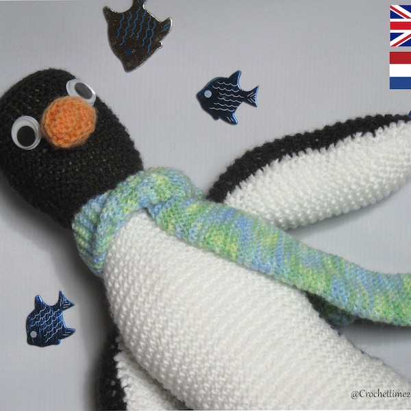 Penguin pattern, makkelijk breiwerk, breipatroon kinderen, breien beginner, vogels breien, breipatroon dier, easy download in PDF format