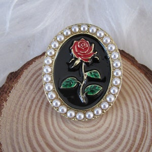 Vintage style cameo brooch, retro brooch, brooch Victorian style, brooch cameo with pearls, letterbox gift, brievenbus cadeau voor haar
