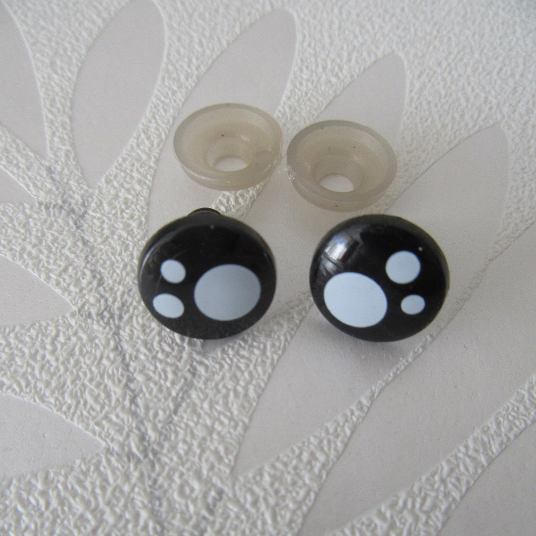 Safety Eyes 12 Mm, Kawaii Black Safety Eyes, Manga Safety Eyes, Fantasy