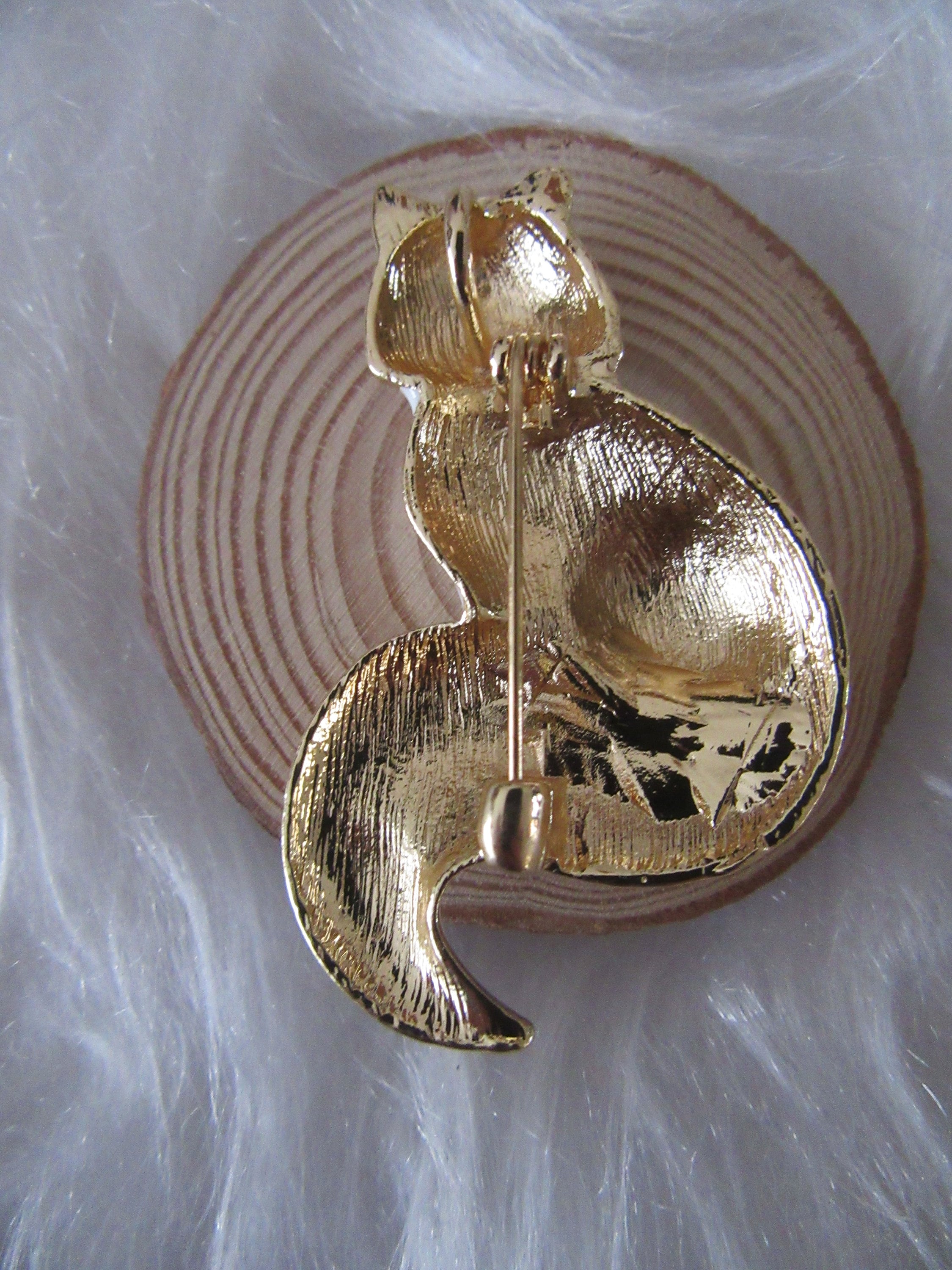 Fox broche brooch brown fox crystal fox pin nature lover Etsy