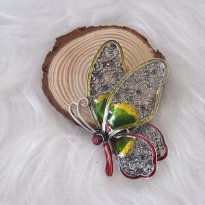 Broche de borboleta esmaltada, verão, broche de dia das mães, broche de borboleta grande, amante da natureza, insetos de alfinetes, floresta de alfinetes, brievenbus cadeau