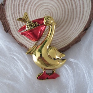 Brosche Pelikan, Brosche Vogel Liebhaber, Brosche Kinder, Briefkasten Geschenk Kinder, Cartoon Vogel, Vogel des Meeres, Brievenbus Kado, Kado für Kinder