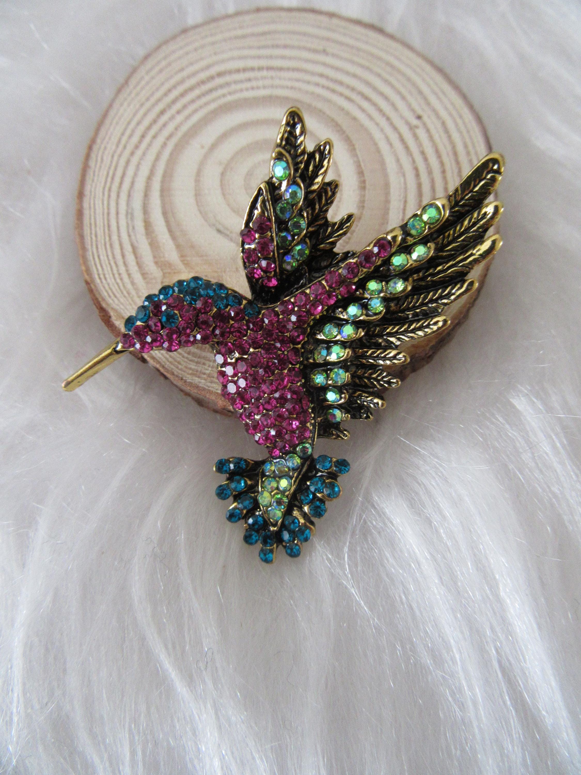 Spilla Smaltata A Forma Di Colibrì, Distintivo Da 42 Mm - Foto 13