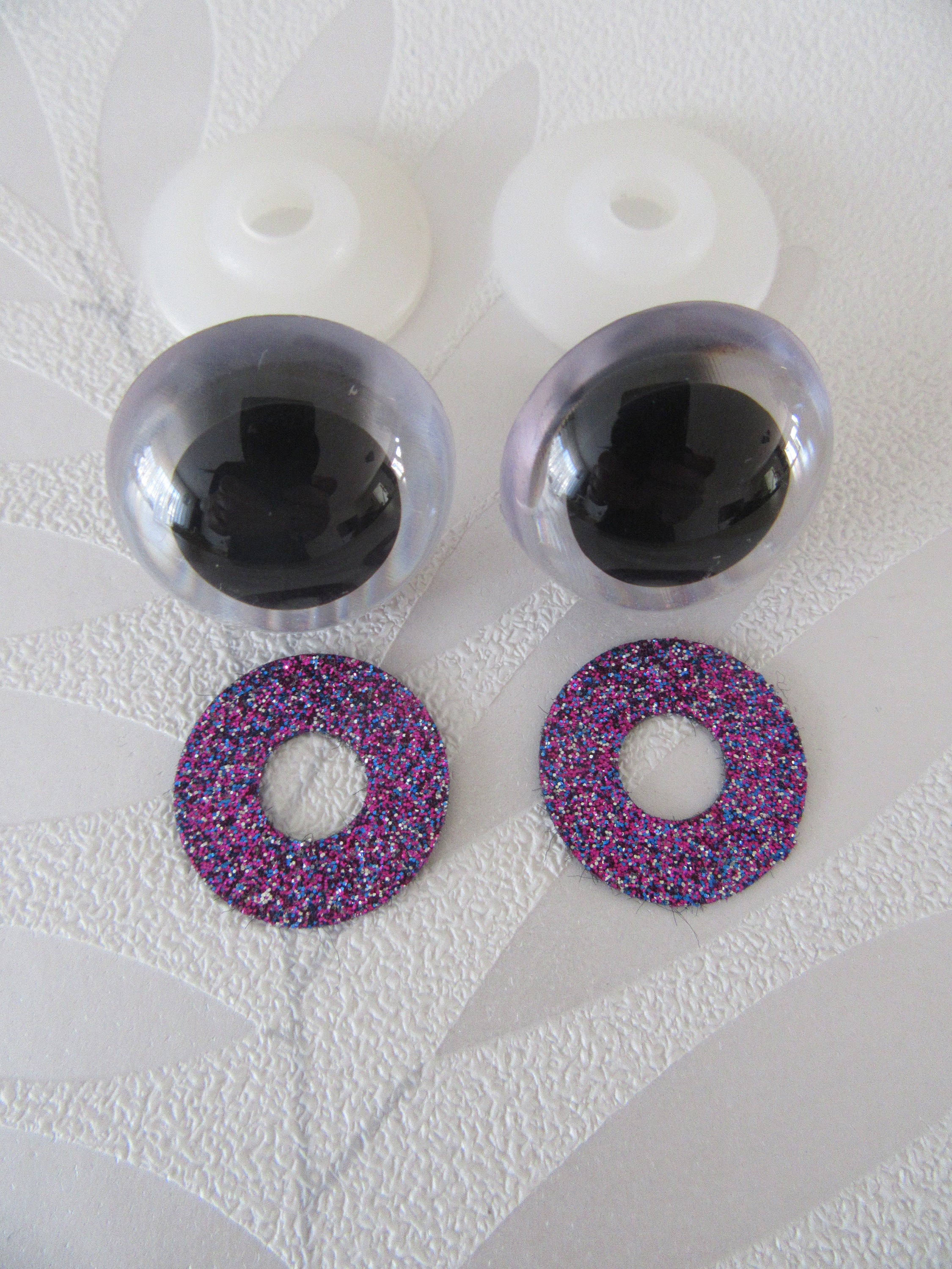 20 Mm Beanie Boo Confetti Purple Eyes, Sparkling Safety Eyes