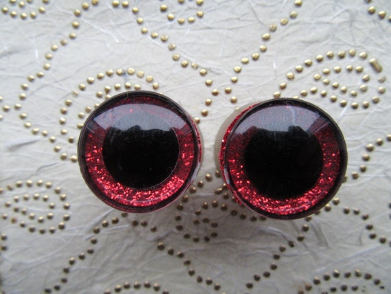 Beanie Boo 20 Mm Red Colored Eyes, Sparkling Safety Eyes Red