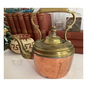 Vintage 8&quot; Copper and Bronze Teapot