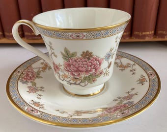 1977 Vintage • Royal Doulton • Canton • Bone China Teacup and Saucer