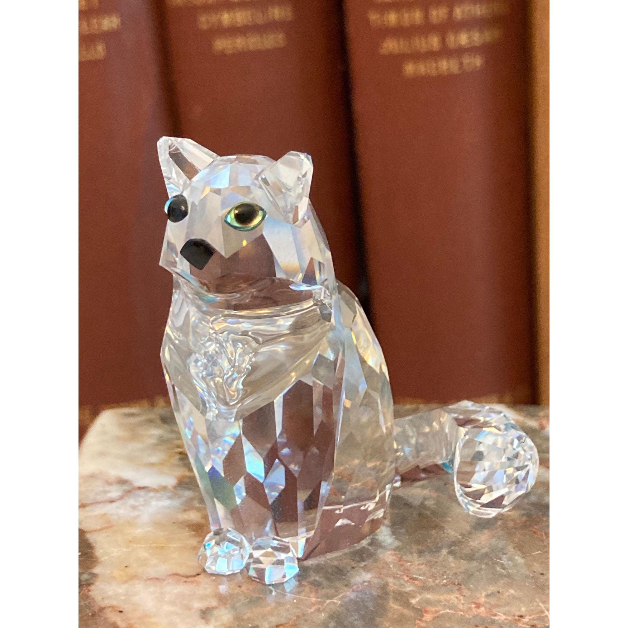 Retired Swarovski Crystal Cat - Etsy