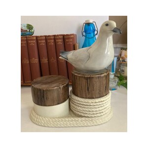 1982 Pat&#39;s Pretties Handmade Seagull Trinket and Coaster Holder