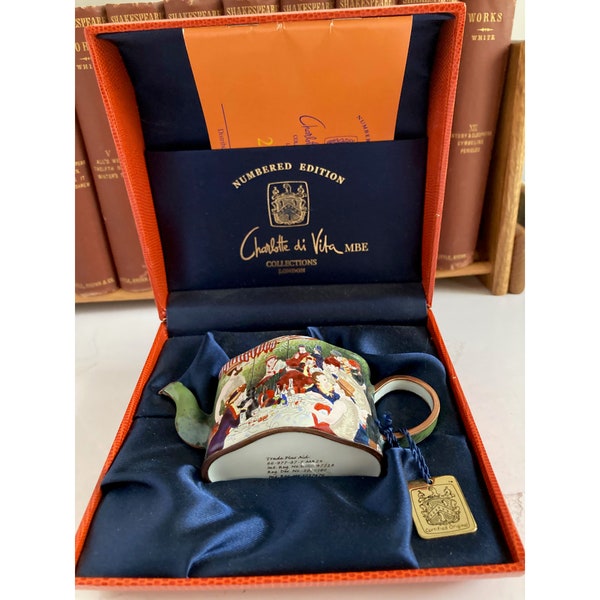 2003 Charlotte di Vita • The Boating Party Lunch • 2.5" Teapot #A884