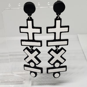 Math Operations Teacher Earrings